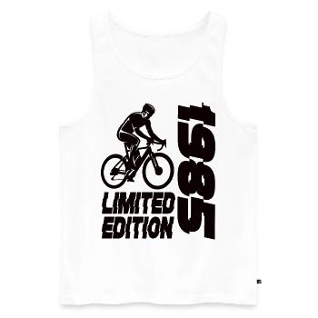 Édition limitée 1985 Vélo en édition limitée - Débardeur bio Premium Homme - blanc - Devant - Michal (187cm)