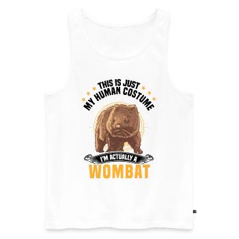Nur ein Wombat Kostüm Australien Beuteltier - Männer Premium Bio Tank Top - Weiß - Vorne - AI Model Male 178 light (178cm)