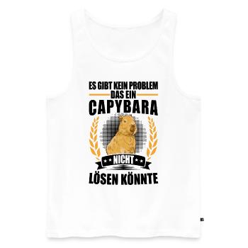 Capybara résout les problèmes Amérique du Sud capybara - Débardeur bio Premium Homme - blanc - Devant - Michal (187cm)