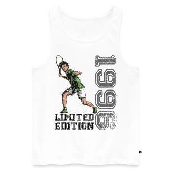 Limited Edition 1996 Limited Edition Tennis - Männer Premium Bio Tank Top - Weiß - Vorne - Michal (187cm)