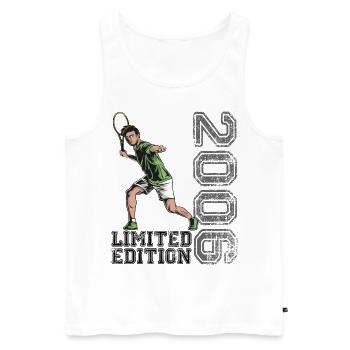 Limited Edition 2006 Limited Edition Tennis - Männer Premium Bio Tank Top - Weiß - Vorne - Michal (187cm)