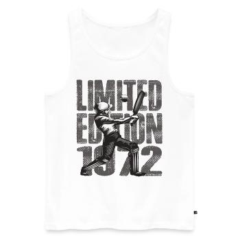 Édition limitée 1972 Édition limitée Cricket - Débardeur bio Premium Homme - blanc - Devant - Michal (187cm)