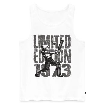 Édition limitée 1973 Édition limitée Cricket - Débardeur bio Premium Homme - blanc - Devant - Michal (187cm)