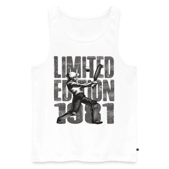Édition limitée 1981 Édition limitée Cricket - Débardeur bio Premium Homme - blanc - Devant - Michal (187cm)