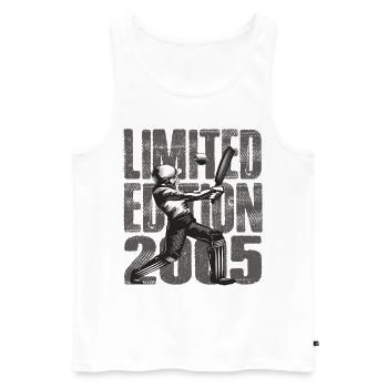 Limited Edition 2005 Limited Edition Cricket - Men's Premium Organic Tank Top - white - Front - Michal (187cm)