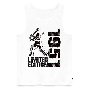 Édition limitée 1951 Édition limitée Cricket - Débardeur bio Premium Homme - blanc - Devant - Michal (187cm)