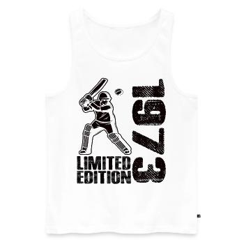 Édition limitée 1973 Édition limitée Cricket - Débardeur bio Premium Homme - blanc - Devant - Michal (187cm)