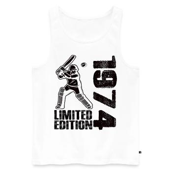 Édition limitée 1974 Édition limitée Cricket - Débardeur bio Premium Homme - blanc - Devant - Michal (187cm)