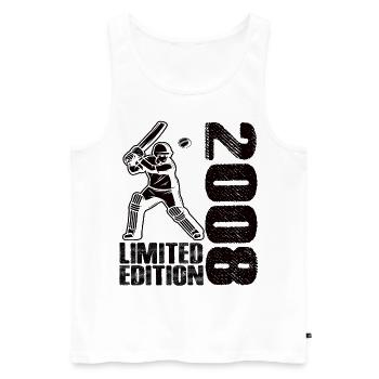 Limited Edition 2008 Limited Edition Cricket - Männer Premium Bio Tank Top - Weiß - Vorne - Michal (187cm)