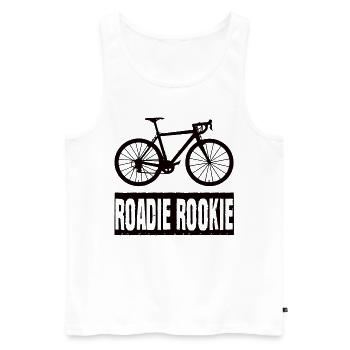 Roadie Rookie Rennrad Bike Roadbike Rennräder - Männer Premium Bio Tank Top - Weiß - Vorne - Michal (187cm)