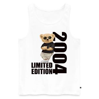 Limited Edition 2004 Bear Bears Birthday 2004 - Men's Premium Organic Tank Top - white - Front - Michal (187cm)