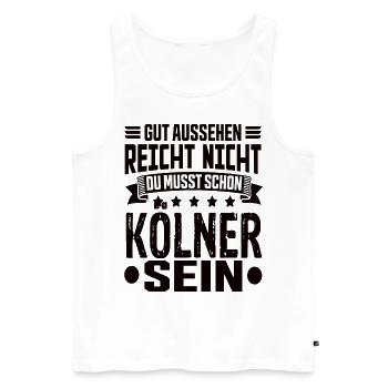 Cologne Cologne NRW Rhineland Cologne Saying - Men's Premium Organic Tank Top - white - Front - AI Model Male 178 light (178cm)