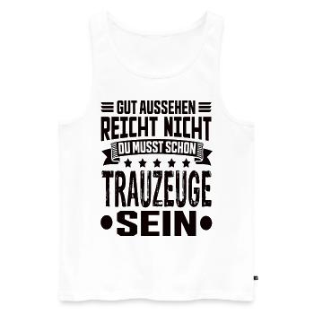 Meilleur homme - Débardeur bio Premium Homme - blanc - Devant - AI Model Male 178 light (178cm)