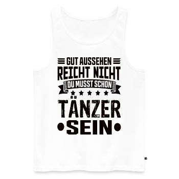 Danseur - Débardeur bio Premium Homme - blanc - Devant - AI Model Male 178 light (178cm)