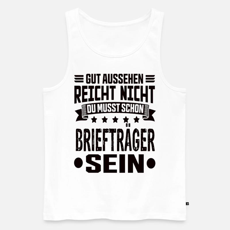 Briefträger - Männer Premium Bio Tank Top - Weiß