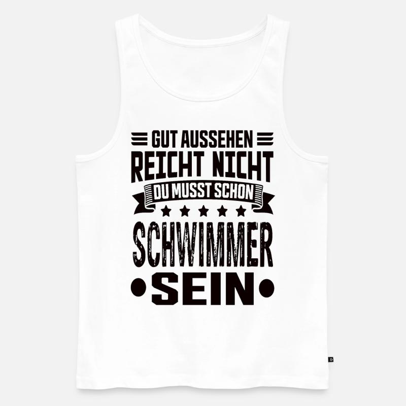 Schwimmer - Männer Premium Bio Tank Top - Weiß