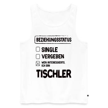 Carpenter Relationship Status - Men's Premium Organic Tank Top - white - Front - AI Model Male 178 light (178cm)