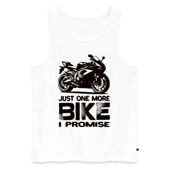 Juste une moto de plus que je promets à la moto - Débardeur bio Premium Homme - blanc - Devant - Michal (187cm)