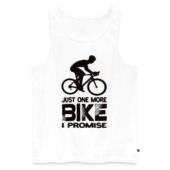 Juste un vélo de plus que je promets vélo de route - Débardeur bio Premium Homme - blanc - Devant - Michal (187cm)