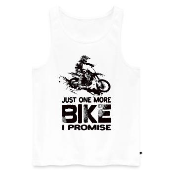 Juste une moto de plus que je promets moto de motocross - Débardeur bio Premium Homme - blanc - Devant - Michal (187cm)