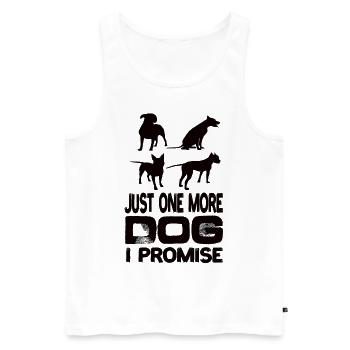 Juste un chien de plus que je promets aux chiens Chien de compagnie - Débardeur bio Premium Homme - blanc - Devant - Michal (187cm)