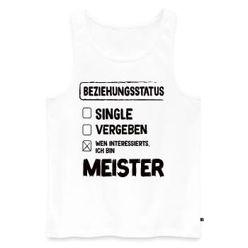 Statut de la relation maîtresse Maître métier - Débardeur bio Premium Homme - blanc - Devant - AI Model Male 178 light (178cm)