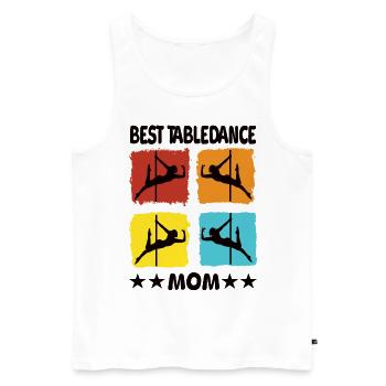 Meilleure maman de danse de table - Débardeur bio Premium Homme - blanc - Devant - Michal (187cm)