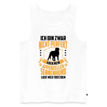 Sennenhund liebt mich Appenzeller Sennenhund - Männer Premium Bio Tank Top - Weiß - Vorne - Michal (187cm)