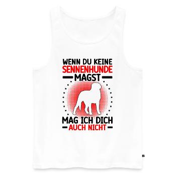 Le chien de montagne ne t’aime pas Bouvier suisse - Débardeur bio Premium Homme - blanc - Devant - Michal (187cm)