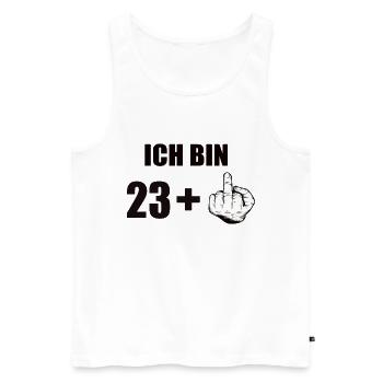 24 Geburtstag - Männer Premium Bio Tank Top - Weiß - Vorne - Michal (187cm)