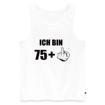 76 anniversaire - Débardeur bio Premium Homme - blanc - Devant - Michal (187cm)