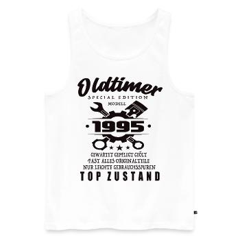 Oldtimer Special Edition Modell 1995 Geburtstag - Männer Premium Bio Tank Top - Weiß - Vorne - Michal (187cm)