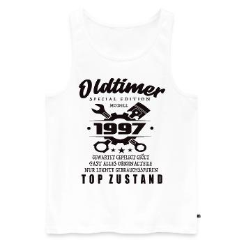 Oldtimer Special Edition Modell 1997 Geburtstag - Männer Premium Bio Tank Top - Weiß - Vorne - AI Model Male 178 light (178cm)
