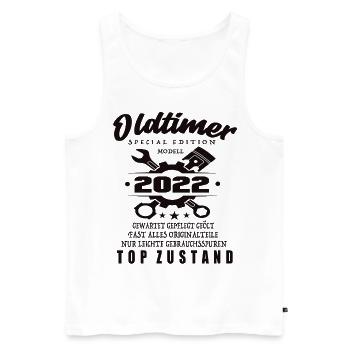 Oldtimer Special Edition Modell 2022 Geburtstag - Männer Premium Bio Tank Top - Weiß - Vorne - Michal (187cm)