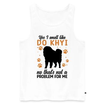 Smell Like Do Khyi Tibetan Mastiff Tibetan Mastiff - Men's Premium Organic Tank Top - white - Front - Michal (187cm)