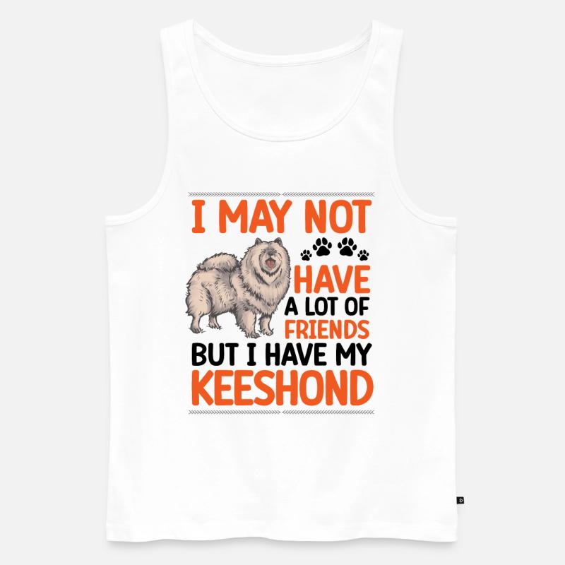 Wolfsspitz ist mein Freund Keeshond - Männer Premium Bio Tank Top - Weiß
