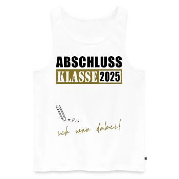 Abschlussklasse 2025 - Männer Premium Bio Tank Top - Weiß - Vorne - AI Model Male 178 light (178cm)