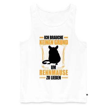 Gerbil No Reason Rodent Gerbil - Men's Premium Organic Tank Top - white - Front - AI Model Male 178 light (178cm)