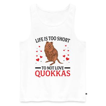 Quokka nicht lieben Beuteltier Quokka - Männer Premium Bio Tank Top - Weiß - Vorne - AI Model Male 178 light (178cm)