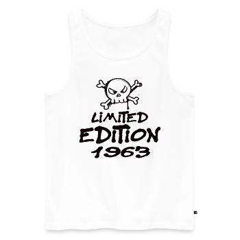Limited Edition 1963 Geburtstag 1963 Geboren - Männer Premium Bio Tank Top - Weiß - Vorne - Michal (187cm)