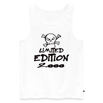 Limited Edition 2000 Geburtstag 2000 Geboren - Männer Premium Bio Tank Top - Weiß - Vorne - AI Model Male 178 light (178cm)