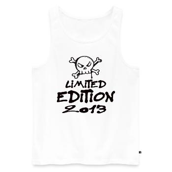 Limited Edition 2013 Geburtstag 2013 Geboren - Männer Premium Bio Tank Top - Weiß - Vorne - Michal (187cm)