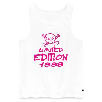 Edition Limitée 1998 Anniversaire 1998 Naissance - Débardeur bio Premium Homme - blanc - Devant - Michal (187cm)