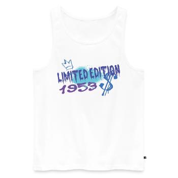 Limited Edition 1953 Geburtstag 1953 Geboren - Männer Premium Bio Tank Top - Weiß - Vorne - Michal (187cm)