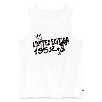 Limited Edition 1952 Geburtstag 1952 Geboren - Männer Premium Bio Tank Top - Weiß - Vorne - Michal (187cm)