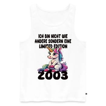 Limited Edition 2003 Birthday 2003 Born - Men's Premium Organic Tank Top - white - Front - Michal (187cm)