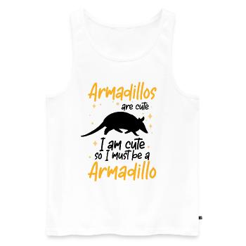 Armadillo I'm an Armadillo Armadillo - Men's Premium Organic Tank Top - white - Front - Michal (187cm)