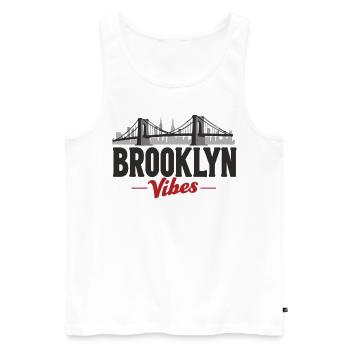 Brooklyn Vibes Bridge New York City New York - Men's Premium Organic Tank Top - white - Front - Michal (187cm)
