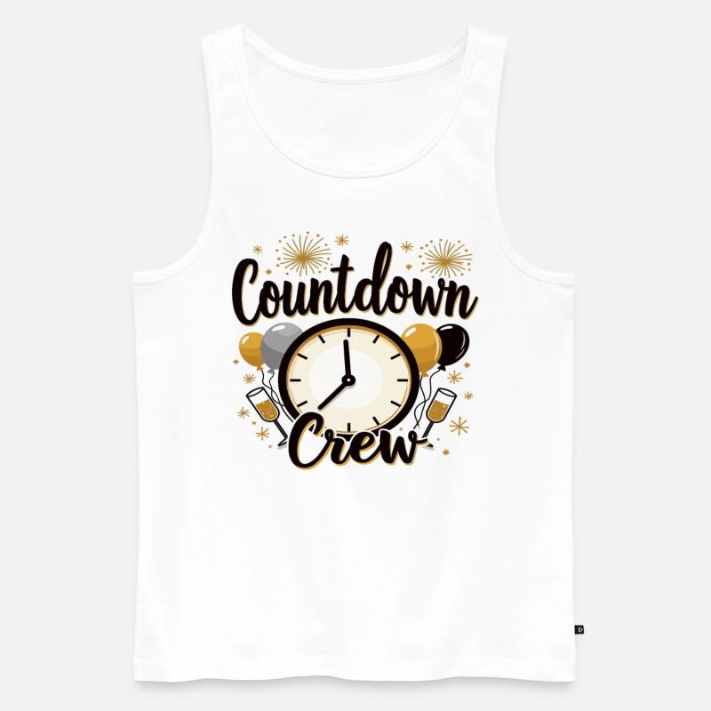 Countdown Crew - Männer Premium Bio Tank Top - Weiß