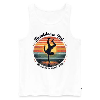 Breakdance Retro Design – Cool Outfit for Dancers - Men's Premium Organic Tank Top - white - Front - AI Model Male 178 light (178cm)